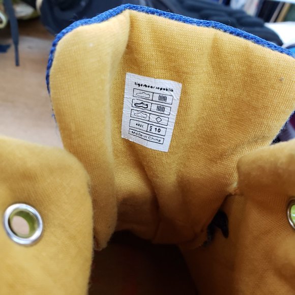 Tigerbear Republik Multicoloured Retro High Top Trainers Size 10 - Picture 2 of 7